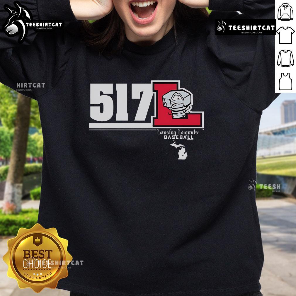 Official Lansing Lugnuts 517 Sweatshirt Official Lansing Lugnuts 517 Sweatshirt featuring team colors and logo, perfect for fans and game day wear.