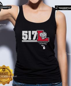 Official Lansing Lugnuts 517 Tank Top featuring vibrant team colors and logo, perfect for summer baseball fans.