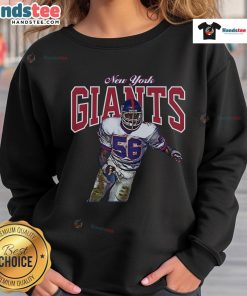Alt Text: Official Lawrence Taylor Royal New York Giants Sideline Series Player Sweatshirt, showcasing NFL team spirit and style.