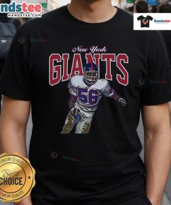 Official Lawrence Taylor Royal New York Giants Sideline Series Player T-Shirt featuring team logo and athlete name.
