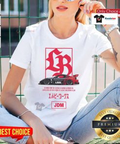 Official LB Box Logo on FD Advan JDM Ladies Tee, stylish automotive apparel for female car enthusiasts.