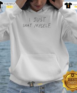 Official Lonely Kids Club Just Shat My Self Hoodie in black, featuring bold white text and a stylish, casual design.