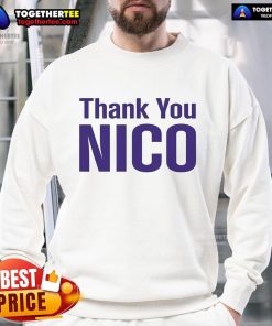 Official Los Angeles Lakers Thank You Nico Sweatshirt featuring team colors and logo, perfect for fans and collectors.