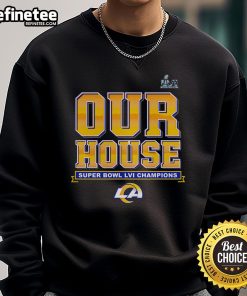Official Los Angeles Rams Super Bowl LVI Champions Hometown Audible Sweatshirt showcasing team pride and victory.