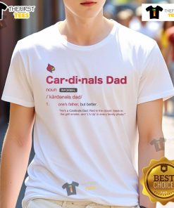 Alt Text: Official Louisville Cardinals Dad Definition T-Shirt featuring bold graphics and a comfortable fit for fans.