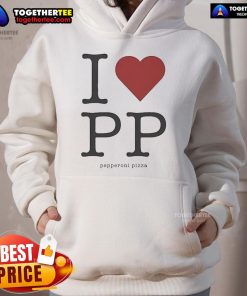 Alt Text: Official Love PP Pepperoni Pizza Hoodie featuring a stylish pizza graphic, perfect for pizza lovers and casual wear.