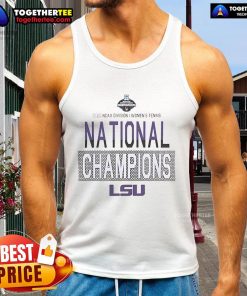 Official LSU 2025 NCAA D1 Women's Tennis National Champions tank top showcasing team pride and winning spirit.