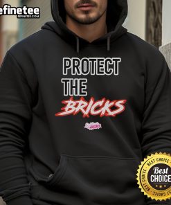 Official Lushious Massacr Protect The Bricks Hoodie featuring vibrant graphic design and cozy fit for streetwear lovers.