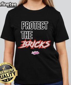 Official Lushious Massacr Protect The Bricks Ladies Tee featuring vibrant design and comfortable fit for stylish women.