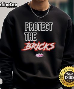 Alt Text: Official Lushious Massacr Protect The Bricks sweatshirt featuring bold graphics and a stylish design for streetwear lovers.