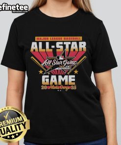 Official Major League Baseball All-Star Games Atlanta Georgia 2025 ladies tee featuring vibrant design and team colors.
