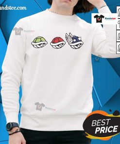 Cozy Official Mario Shell Character Sweatshirt featuring iconic game graphics, perfect for fans and gamers alike.