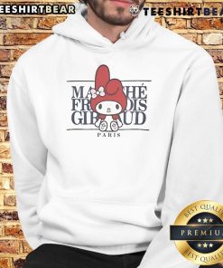 Official Marithe X My Melody Paris Hoodie featuring a cute design, perfect for fans of Sanrio and stylish streetwear.