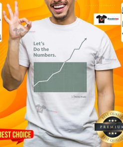 Official Marketplace Let's Do The Numbers T-Shirt featuring a bold graphic design and vibrant colors for casual wear.