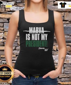 Official Marva Is Not My President Sincerely Us Tank Top featuring bold text and a stylish design for political statement wear.