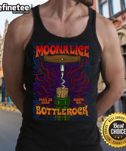 Official May 25, 2025 Moonalice concert tank top, featuring vibrant design and Napa, CA event details.
