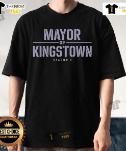 Official Mayor Of Kingstown Season T-Shirt featuring logo and graphics in a stylish design for fans of the series.