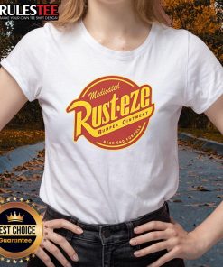 Official Medicated Rust-Eze Bumper Ointment Ladies Tee featuring a stylish design for fans of Cars merchandise.