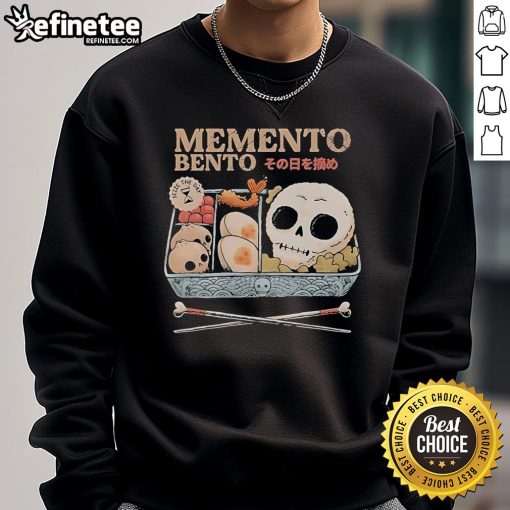 Alt Text: Official Memento Bento 'Seize The Day' Sweatshirt in vibrant colors, perfect for casual wear and motivational style.