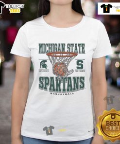 Official Michigan State Spartans Game Time Ladies Tee, featuring team colors and logo, perfect for game day attire.