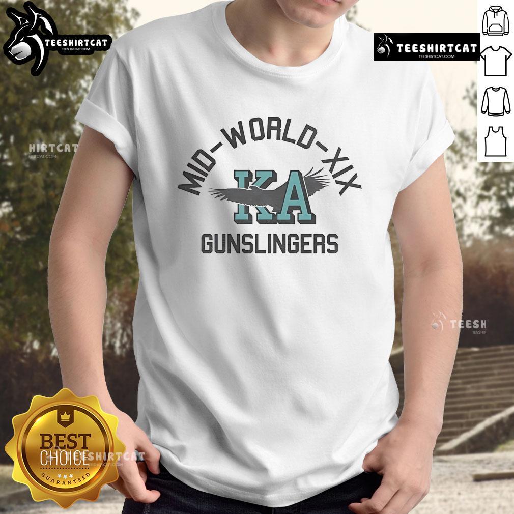 Official Mid World Xix Gunslingers Ka T Shirt Official Mid World Xix Gunslingers Ka T-Shirt featuring iconic design and vibrant colors, perfect for fans of the series.