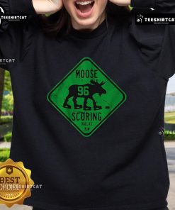 Alt Text: Official Mikko Rantanen Moose Scoring Sign Sweatshirt featuring vibrant graphics and comfortable design for fans.