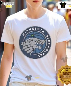 Alt Text: Official Minnesota Direwolves T-Shirt featuring the team logo and vibrant colors, perfect for fans and casual wear.