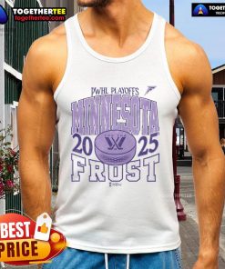 Official Minnesota Frost Adult Stadium Essentials Playoffs City Revolution 25 Urban Tank Top showcased on a model.