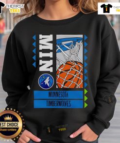 Official Minnesota Timberwolves Basketball Ballin 2025 Sweatshirt in navy, featuring team logo and stylish design.