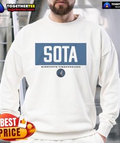 Alt Text: Official Minnesota Timberwolves Crossbar Sweatshirt featuring team logo and stylish design for fans.