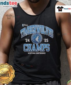 Official Minnesota Timberwolves NBA Finals 2024-2025 Pride Western Conference Champions tank top in vibrant colors.