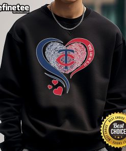 Official Minnesota Twins 'It's In My DNA' Heart Sweatshirt showcasing team pride and style for fans.