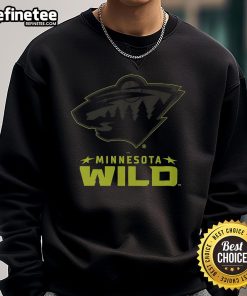 Official Minnesota Wild highlight reel sweatshirt featuring team colors and logo, perfect for fans and game day wear.