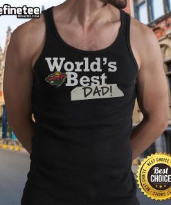 Official Minnesota Wild World's Best Dad Tank Top showcasing a stylish design for hockey fans and proud dads.