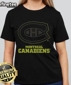 Official Montreal Canadiens Highlight Reel Ladies Tee featuring team logo and stylish design for female fans.