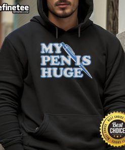 Official My Pen Is Huge Hoodie featuring bold graphic design, perfect for writers and creative enthusiasts.