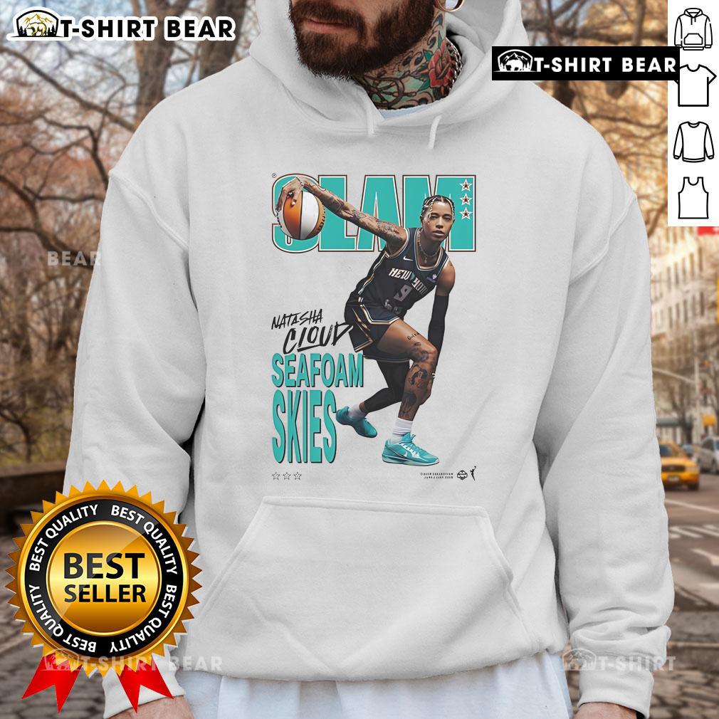 Official Natasha Cloud Slam Seafoam Skies Hoodie Official Natasha Cloud Slam Seafoam Skies Hoodie featuring a vibrant design perfect for fans and athletes.