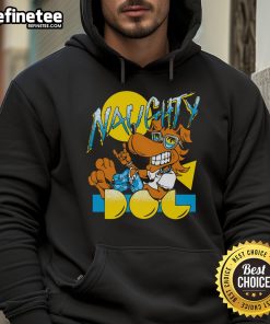 Official Naughty Dog Old School Hoodie featuring vintage logo design, perfect for gaming fans and casual wear.