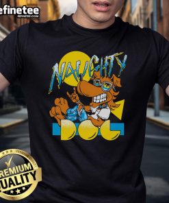 Official Naughty Dog Old School T-Shirt featuring retro design and logo, perfect for gaming enthusiasts and collectors.