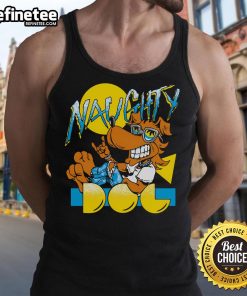 Official Naughty Dog Old School Tank Top featuring a retro design and logo, perfect for gaming fans and casual wear.