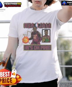 Official NBA Jam Cavaliers Donovan Mitchell T-Shirt featuring bold graphics and team colors, perfect for fans.