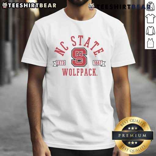 Official NC State Estd 1887 Wolfpack T-Shirt featuring bold logo and classic design for fans of North Carolina State University.