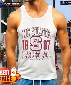 Official NC State Wolfpack Basketball 1887 Tank Top in red, showcasing team pride for fans and athletes alike.
