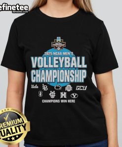 Official NCAA 2025 National Collegiate Men's Volleyball Opening Round Championship ladies tee in vibrant colors.