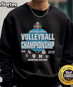 2025 NCAA National Collegiate Men's Volleyball Championship sweatshirt featuring official logo and stylish design.