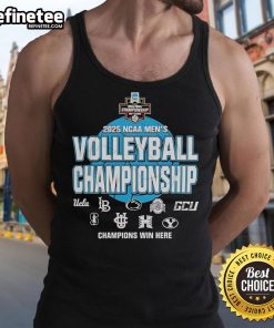 Official NCAA 2025 National Collegiate Men's Volleyball Opening Round Championship tank top featuring vibrant team colors.