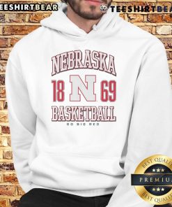 Alt Text: Official Nebraska Cornhuskers basketball hoodie in red, showcasing team logo and stylish design for fans.