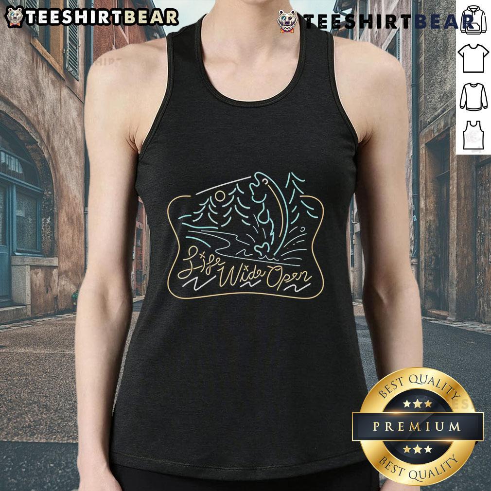 Official Neon Fishing Life Wide Open Tank Top Official Neon Fishing Life Wide Open Tank Top featuring vibrant colors and a stylish design for fishing enthusiasts.