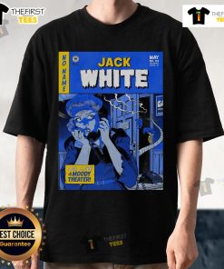Alt Text: Official New Austin TX Tour Jack White May 04 2025 poster featuring vibrant graphics on a stylish T-shirt design.