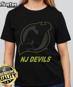 Official New Jersey Devils Highlight Reel ladies tee featuring bold team logo and stylish design for female fans.